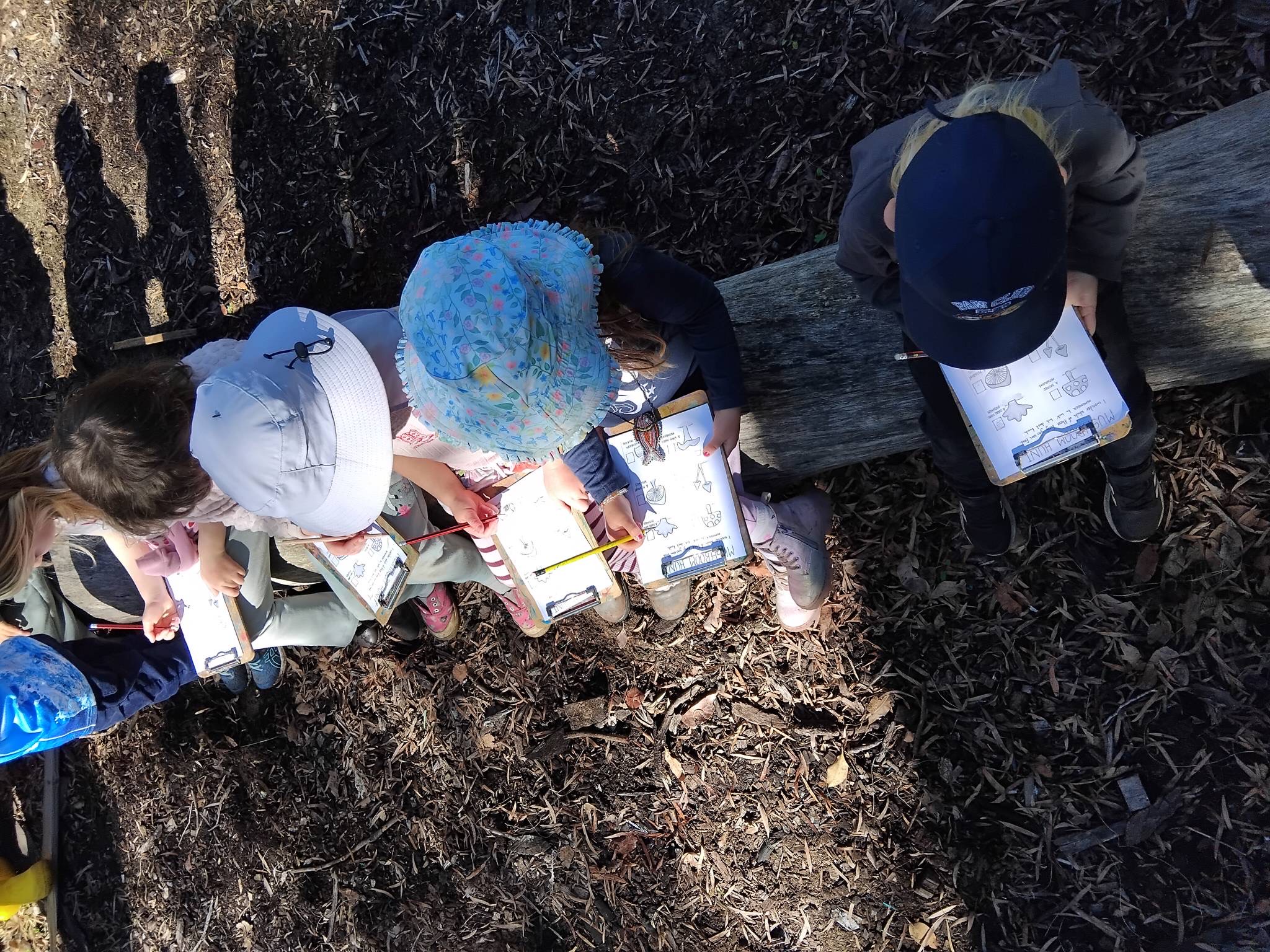 Children engaged in English learning on the property
